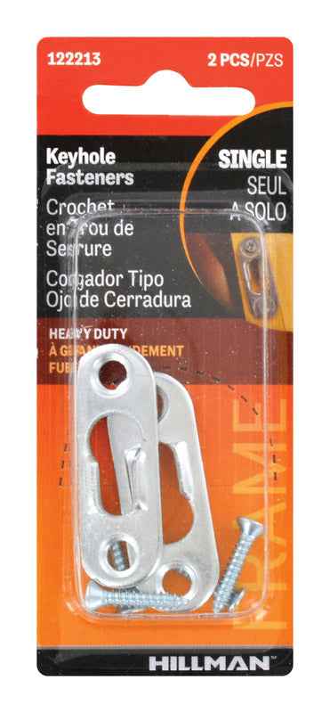 Hillman AnchorWire Steel-Plated Keyhole Picture Hanger 20 lb. 2 pk (Pack of 10)