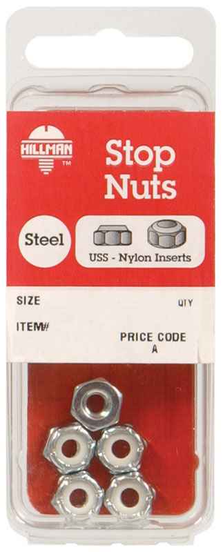 Hillman 1/4 in. Zinc-Plated Steel SAE Lock Nut 4 pk (Pack of 10)