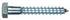 Hillman 3/8 in. X 8 in. L Hex Zinc-Plated Steel Lag Screw 50 pk