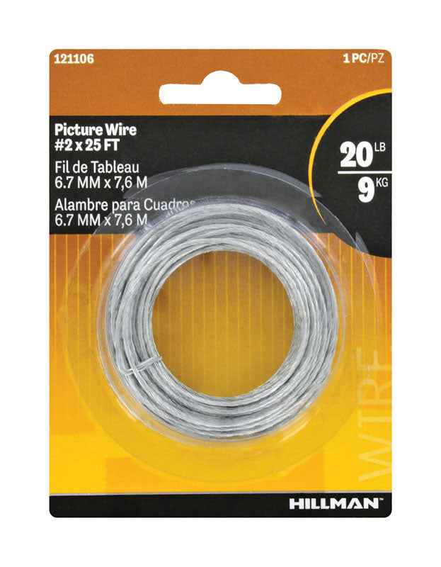 Hillman AnchorWire Steel-Plated Silver Braided Picture Wire 20 lb. 1 pk (Pack of 10)