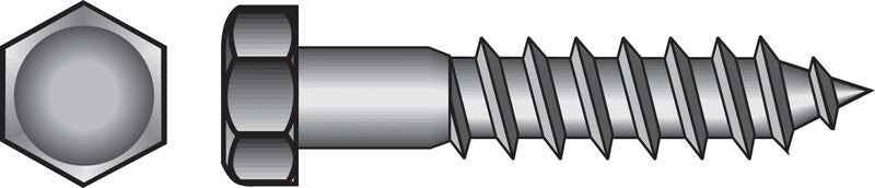 HILLMAN 3/8 in. X 1-1/2 in. L Hex Hot Dipped Galvanized Steel Lag Screw 100 pk
