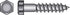 HILLMAN 3/8 in. X 1-1/2 in. L Hex Hot Dipped Galvanized Steel Lag Screw 100 pk