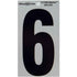 Hillman 5 in. Reflective Black Mylar Self-Adhesive Number 6 1 pc (Pack of 6)