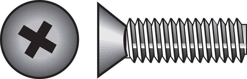 HILLMAN No. 10-24 X 2-1/2 in. L Phillips Flat Head Stainless Steel Machine Screws 50 pk