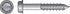 HILLMAN Tapper 3/16 in. D X 3.75 in. L Steel Hex Head Concrete Screw Anchor 100 pk