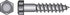 Hillman 5/16 in. X 2-1/2 in. L Hex Hot Dipped Galvanized Steel Lag Screw 100 pk