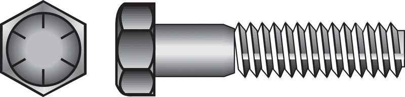 HILLMAN 5/16 in. D X 3-1/2 in. L Heat Treated Steel Hex Head Cap Screw 50 pk