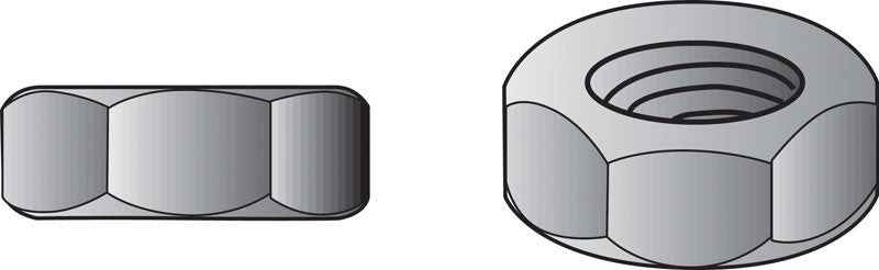 Hillman 3/8 in. Zinc Dichromate Steel USS Hex Nut 100 pk