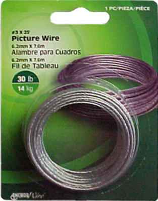 Hillman AnchorWire Steel-Plated Silver Braided Picture Wire 30 lb. 10 pk (Pack of 10)