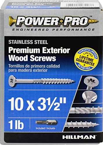 Hillman Power Pro No. 10  x 3-1/2 in. L Star Flat Head Exterior Deck Screws 1 lb.
