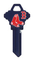 Hillman Boston Red Sox Brass 1-Sided 68/SC1 Painted House/Office Universal Key Blank (Pack of 6)
