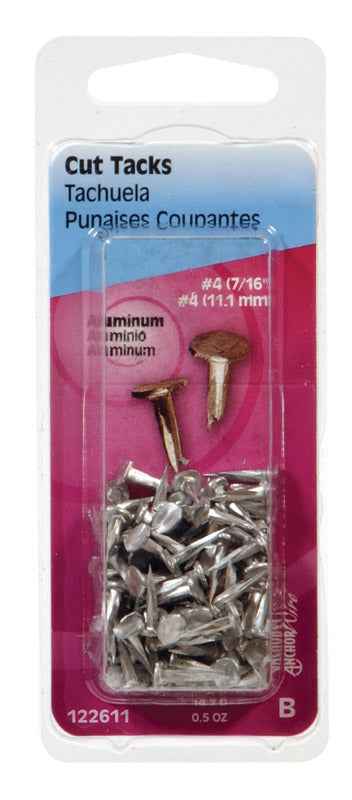 Hillman No. 6 x 1/2 in. L Silver Aluminum Cut Tacks 0.5 pk (Pack of 6)