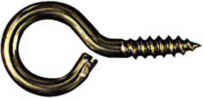 National Hardware 0.16 in. D X 1-5/8 in. L Polished Brass Screw Eye 25 lb. cap. 3 pk