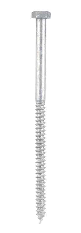 HILLMAN 5/16 in. X 6 in. L Hex Hot Dipped Galvanized Steel Lag Screw 50 pk