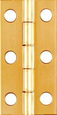 National Hardware 2 in. L Solid Brass Narrow Hinge 2 pk
