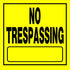 Hillman English Yellow No Trespassing Sign 11 in. H X 11 in. W (Pack of 6)