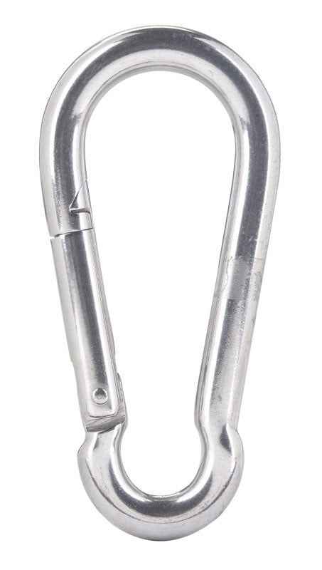 Campbell Chain 3/4 in. Dia. x 4-11/16 in. L Polished Stainless Steel Spring Snap 450 lb. (Pack of 10)