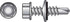 HILLMAN No. 10 Ga. X 1 in. L Hex Hex Washer Head Self-Drilling Screws 100 pk