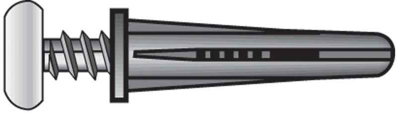 Hillman .25 in. Dia. x 1-3/8 in. L Plastic Pan Head Conical Anchor 2 pk (Pack of 10)