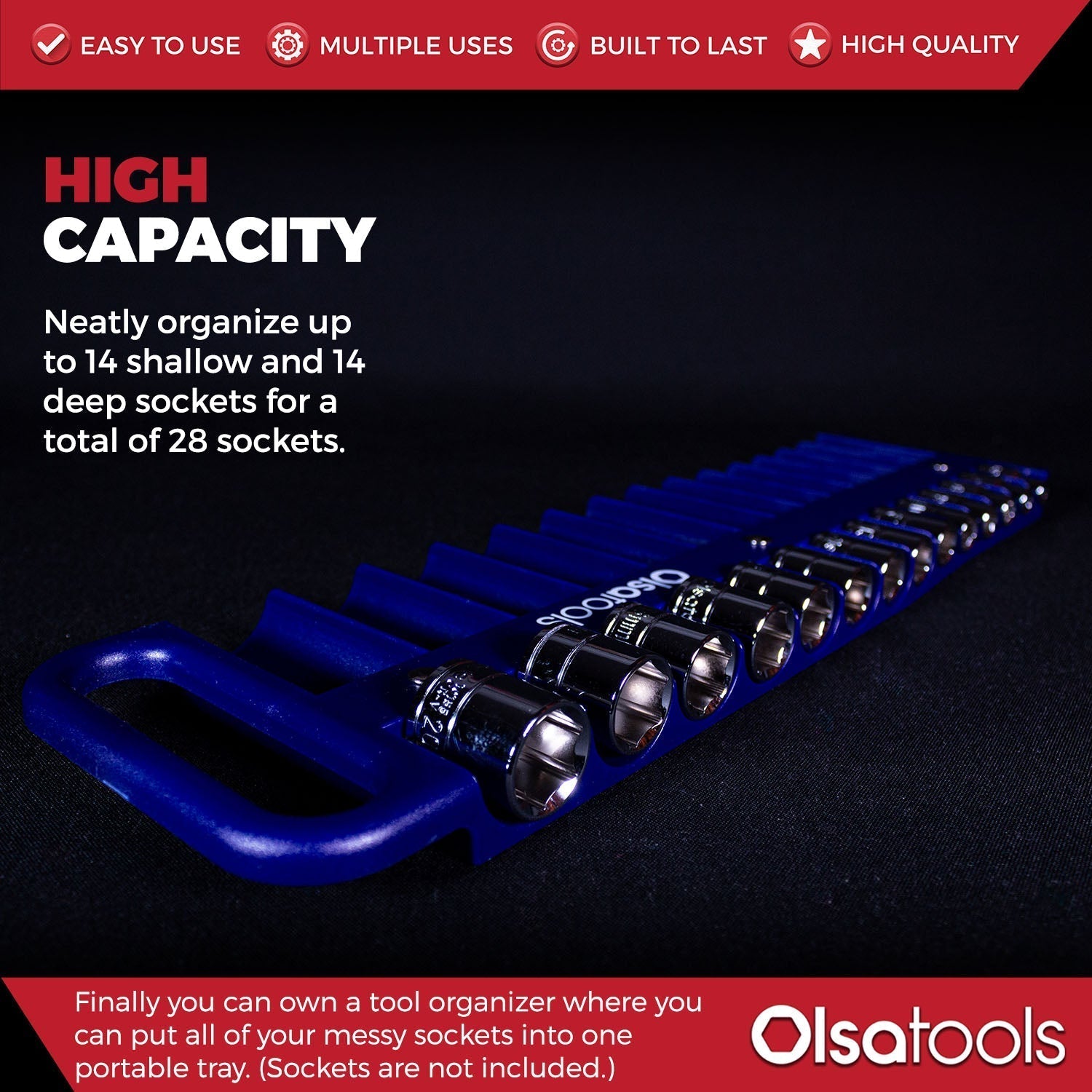 Magnetic Portable Socket Organizer Tray