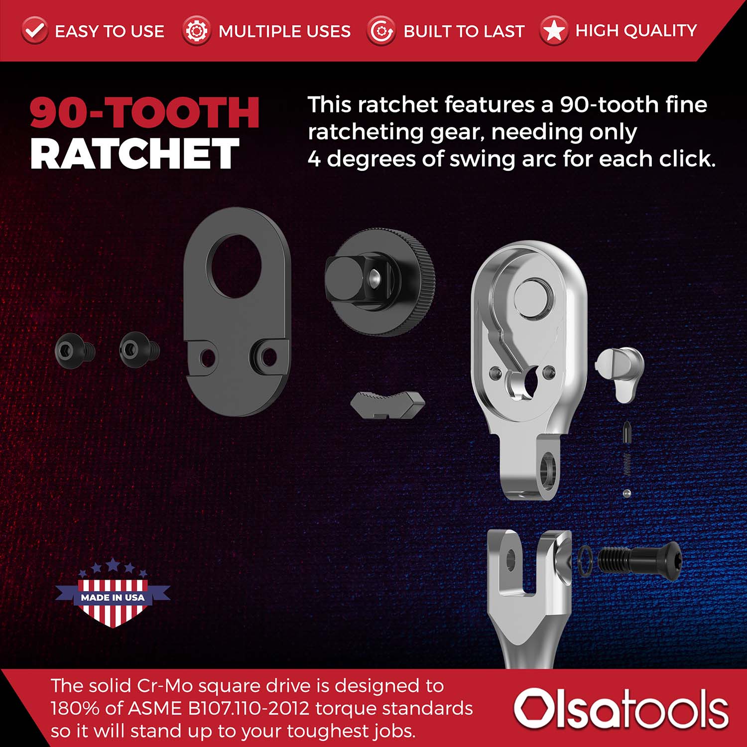 Flex Head Ratchet - 90 Tooth