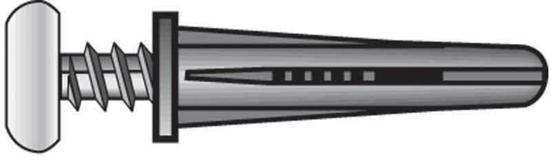 Hillman .164 in. Dia. x 7/8 in. L Plastic Pan Head Conical Anchor 50 pk (Pack of 5)