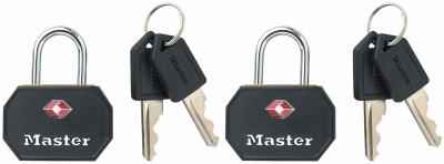 Master Lock 15/16 in. H X 5/8 in. W X 1-1/4 in. L Vinyl Covered Steel Pin Tumbler Luggage Lock