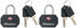 Master Lock 15/16 in. H X 5/8 in. W X 1-1/4 in. L Vinyl Covered Steel Pin Tumbler Luggage Lock