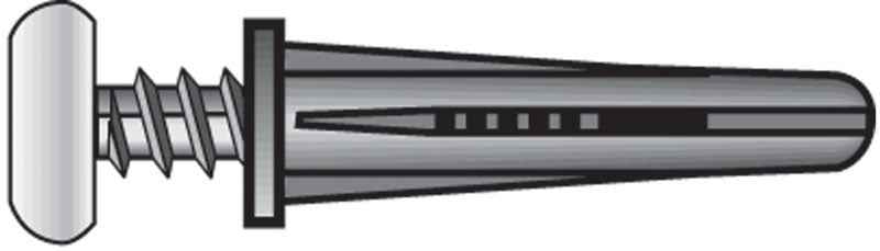 Hillman .138 in. Dia. x 3/4 in. L Plastic Pan Head Conical Anchor 6 pk (Pack of 10)
