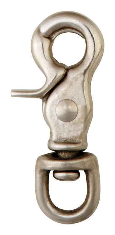 Campbell Chain 3/8 in. Dia. x 2-1/2 in. L Nickel-Plated Iron Trigger Snap 70 lb. (Pack of 10)