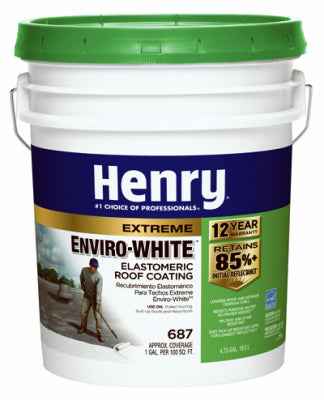 Henry Smooth White Elastomeric Roof Coating 5 gal