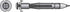 HILLMAN 1/8 in. D X 1.45 in. L Steel Pan Head Drive Wall Anchors 100 pc