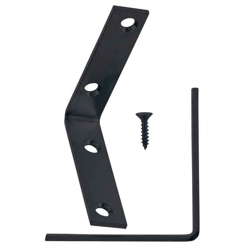 Hampton 3 in. H X 3/4 in. W X 3 in. D Black Steel Inside L Corner Brace (Pack of 20)