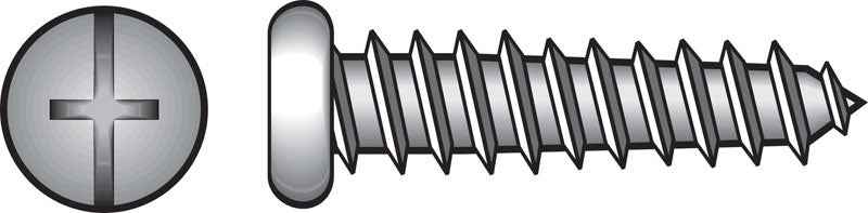 HILLMAN No. 12 X 1 in. L Phillips/Slotted Pan Head Sheet Metal Screws 100 pk