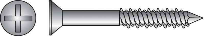 Hillman Tapper Steel Flat Head Concrete Screw Anchor 100 pk