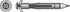 Hillman 1/8 in. D X 1/8 Short in. L Metal Pan Head Drive Wall Anchors 100 pk
