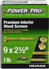 Hillman Power Pro No. 9 X 2-1/2 in. L Star Yellow Zinc Wood Screws 1 lb 100 pk