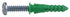 Hillman 1/4 in. Dia. x 1-1/2 in. L Plastic Ribbed Head Ribbed Anchor 20 pk (Pack of 5)