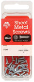 Hillman No. 12 x 2 in. L Phillips Flat Head Zinc-Plated Steel Sheet Metal Screws 5 pk (Pack of 10)