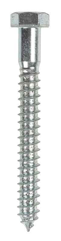 Hillman 1/2 in. X 4-1/2 in. L Hex Zinc-Plated Steel Lag Screw 25 pk