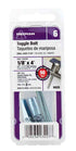 Hillman 1/8 in. Dia. x 4 in. L Round Steel Toggle Bolt 2 pk (Pack of 6)