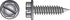 HILLMAN No. 8 Ga. X 1/2 in. L Slotted Hex Washer Head Sheet Metal Screws 1 pk