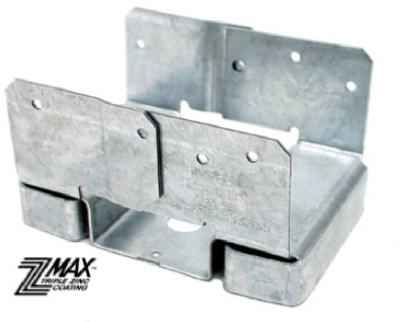 Simpson Strong-Tie ZMAX 3.13 in. H x 3.56 in. W 14 Ga. Galvanized Steel Post Base (Pack of 10)