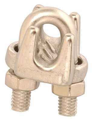 Campbell Chain Polished Stainless Steel Wire Rope Clip (Pack of 10)