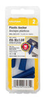 Hillman .25 in. Dia. x 1-3/8 in. L Plastic Pan Head Conical Anchor 5 pk (Pack of 10)