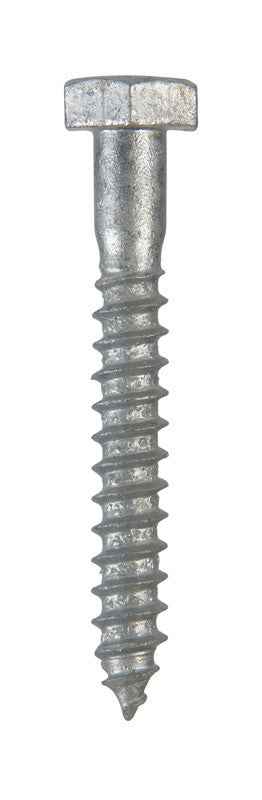 Hillman 1/4 in. X 2 in. L Hex Hot Dipped Galvanized Steel Lag Screw 100 pk