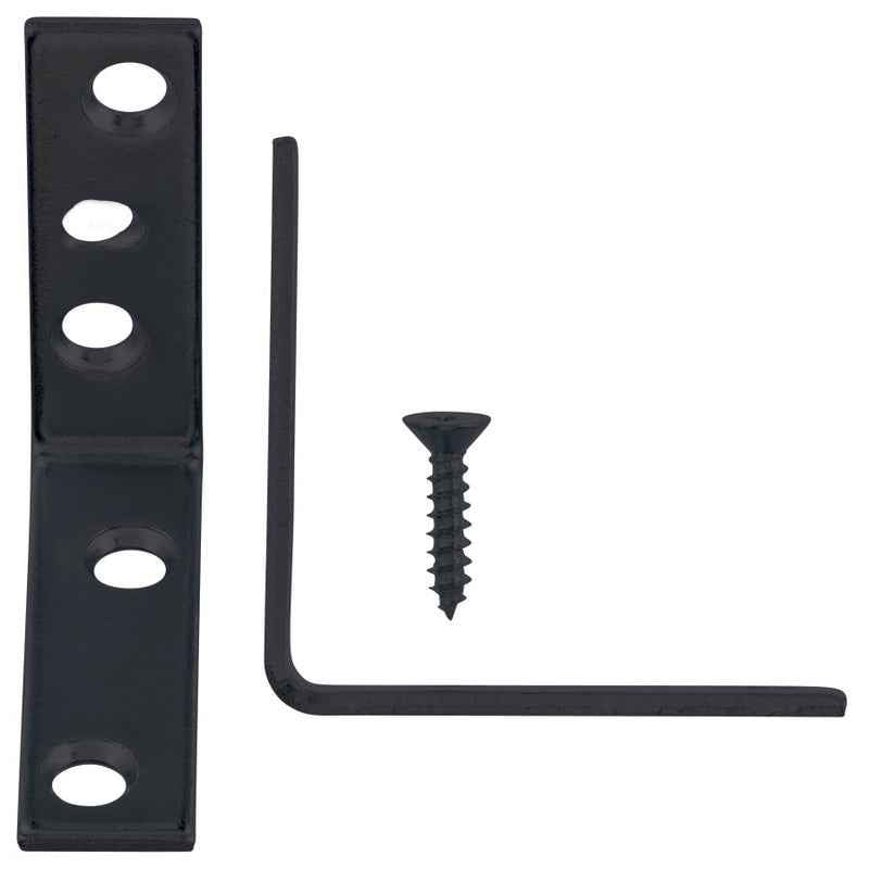 Hampton 2 in. H x 5/8 in. W x 2 in. D Black Steel Inside L Corner Brace (Pack of 25)
