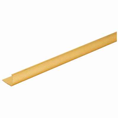 M-D BUILDING PRODUCTS 1.125 in. H X 1.125 in. W X 72 in. L Satin Brass Aluminum Stair Edge