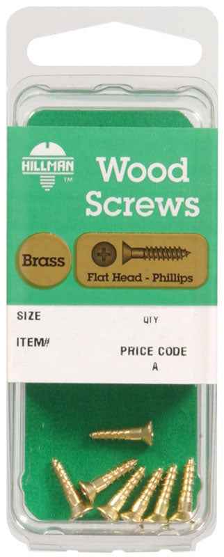 Hillman No. 12 x 1-1/2 in. L Phillips Wood Screws 2 pk (Pack of 10)
