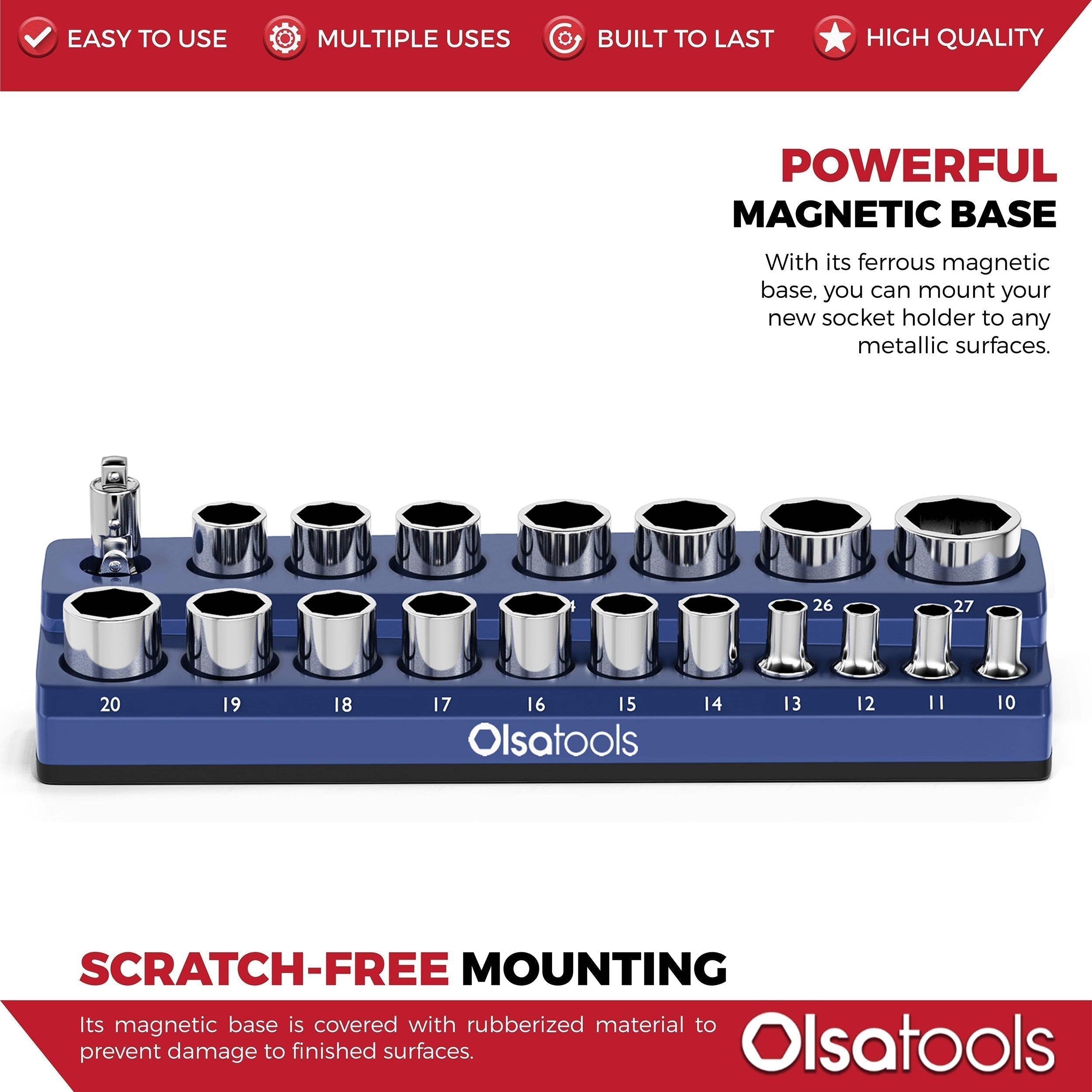 2-Row Magnetic Socket Holders